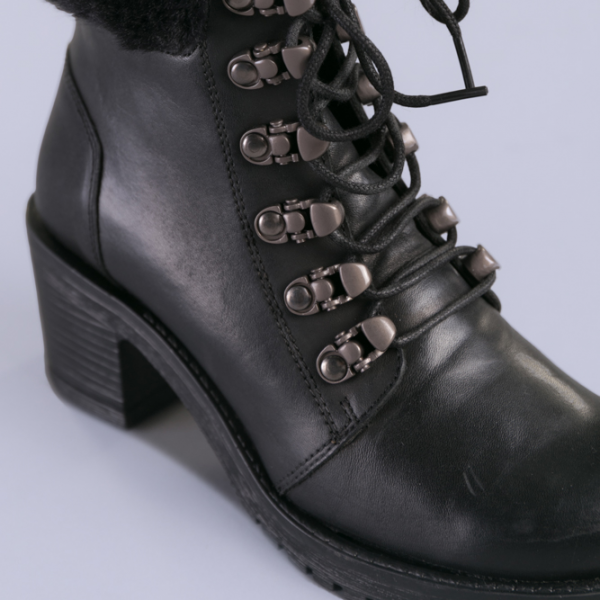 Δερμάτινες μπότες Dove μαύρα, 5 - Kalapod.gr